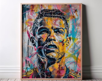 クリスティアーノ・ロナウドの絵 – A4/A3ジクレープリント | Artology