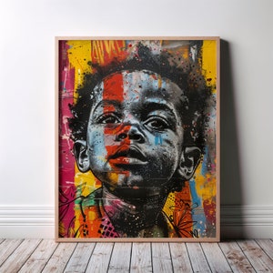 African Art Poster, Black Urban African Art, Black Art, Black Empowerment Art, Ethnic Art, Young Black Excellence: Contemporary Art Poster