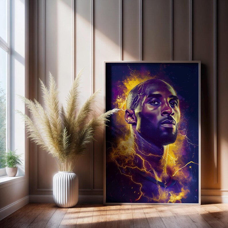 Kobe Intensity Kobe Bryant Wall Art, Lakers Poster, Basketball Legend Decor - Etsy