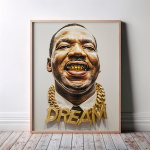 Martin Luther King Wall Art Poster, Civil Rights Icon Tribute Poster, Civil rights wall art, Activist poster, MLK fan gift, Black Wall Art