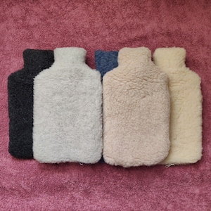 Hot Water Bottle with Merino Wool Cover