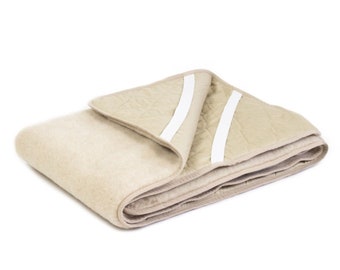 Deluxe Merino Wool Beige Mattress Topper - Super Soft Mattress Pad