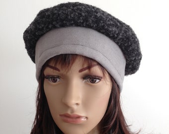 CHAPEAU style béret hiver en tissu laine