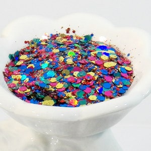 Laten we feesten! Chunky Glitter Mix! Briljante Shine! Een mix van roze, blues, geel, groenen! B-245