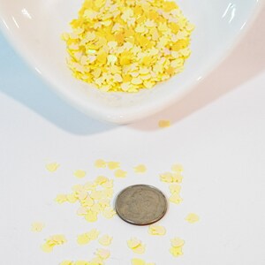 Coelhinho Confete Amarelo Iridescente! 4mm! Enfeites perfeitos! Páscoa, confecção de cartões, confecção de velas, reserva de sucata, etc. B-288
