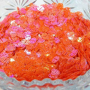 Easter Egg Confetti - Orange Iridescent - 12 x 8 MM - See the Video! B-375