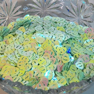Easter Egg Confetti - Green Iridescent! So Cute! Size 15 x 10 MM - See the Video! B-372