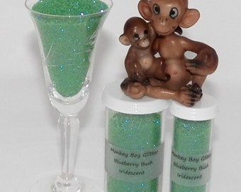 Heidelbeere Bush schillernde Extra feine Glitter! Grün w/Blue Sparkles! B-185