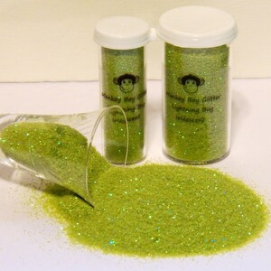 Lightning Bug Iridescent Extra Fine Glitter! Beautiful Green with green flashes! B-345