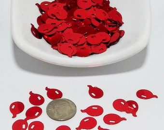 Red Balloon Confetti-Sequins! Size 8 x 13 mm! Specialty Shapes! B-282