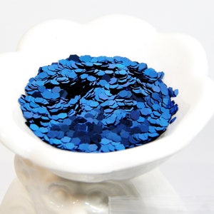 Ocean Blue Chunky Glitter! Hex Dot Size 1/10! Beautiful! B-258