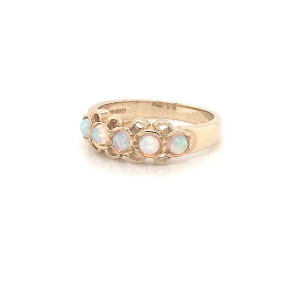 Vintage opal dress ring, opal eternity ring, larg… - image 6