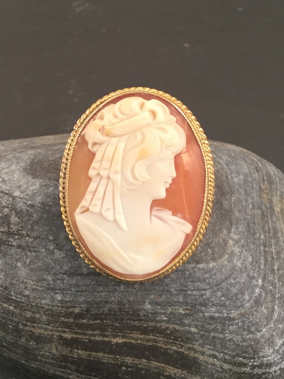 Cameo brooch, cameo pendant,vintage cameo brooch,… - image 3