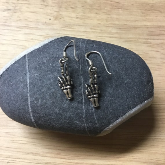 Skeleton earrings,ghost earrings,hand earrings,bon