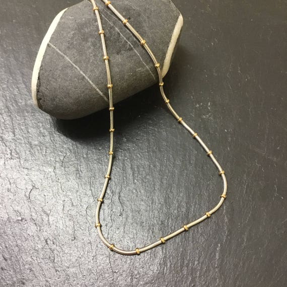 Stunning white and yellow snake chain, snake chain