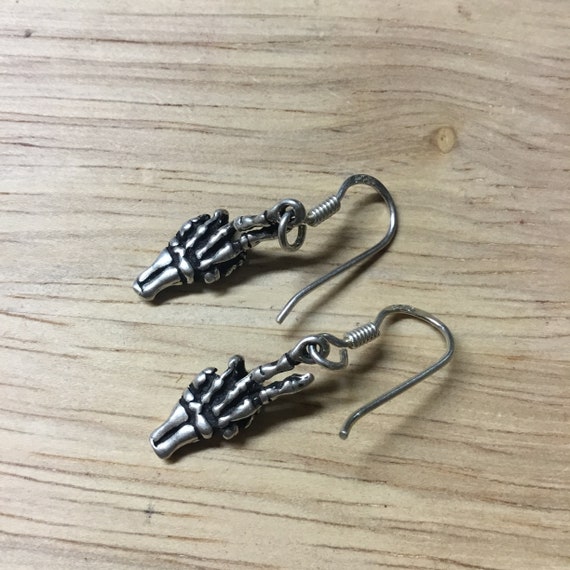 Skeleton earrings,ghost earrings,hand earrings,bo… - image 2