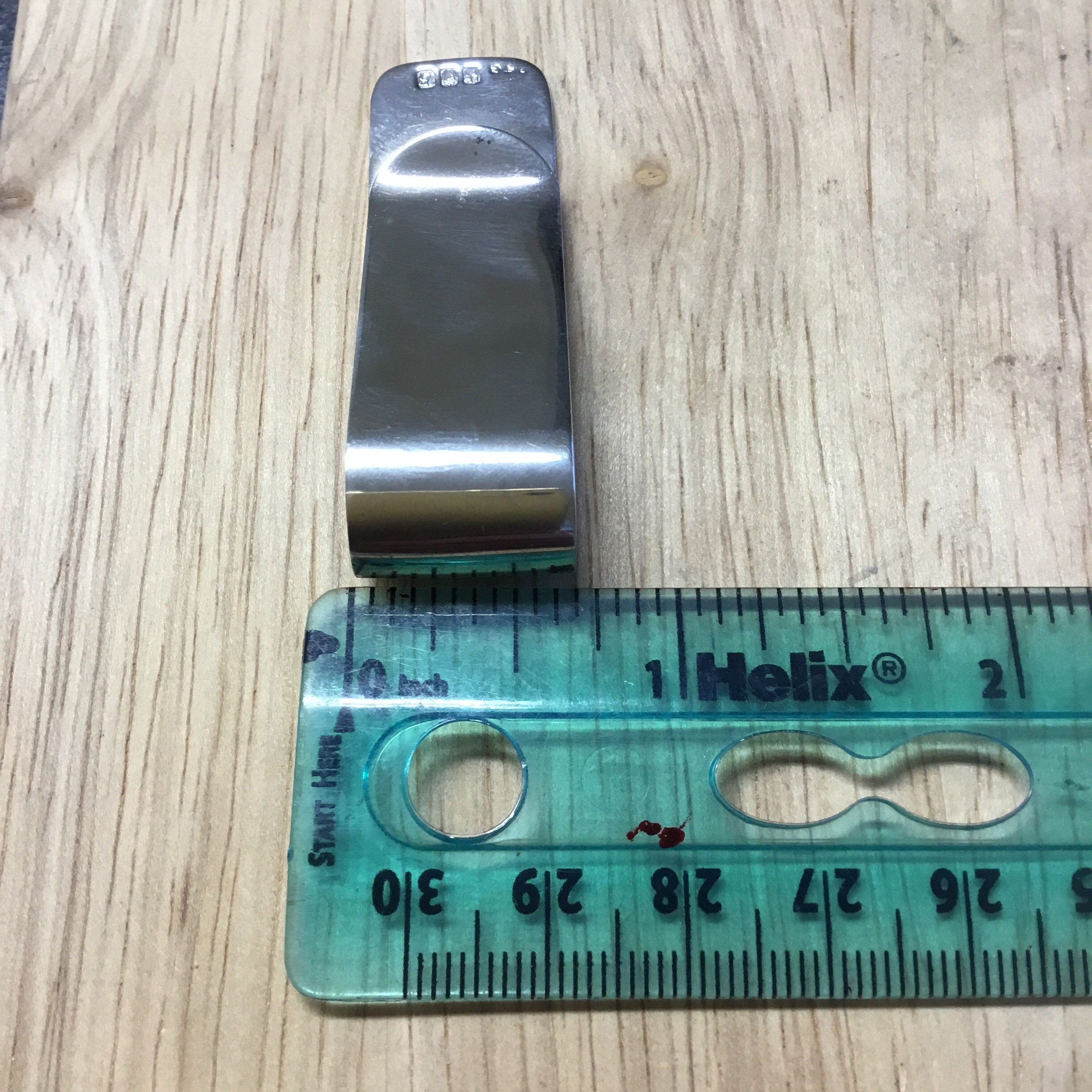 Prada Stainless Steel Money Clip Sterling Money Clip, Dollar Bill