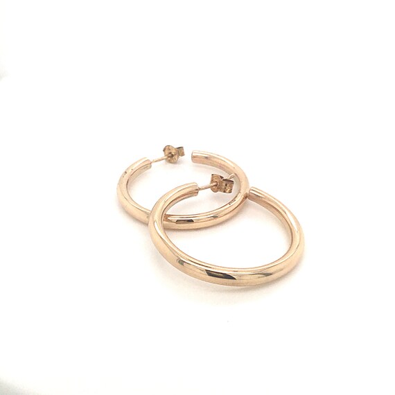 Large gold hoop earrings, stud hoop earrings, vint