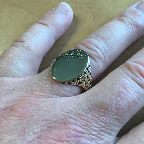 Large oval signet ring,oval signet ring,personalis