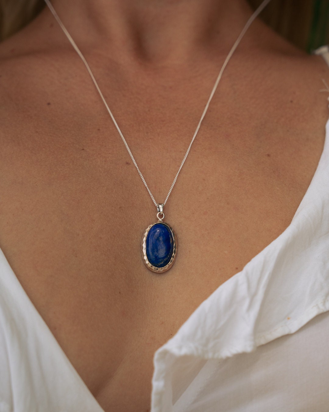 Jeweloporium Collana in argento con pietra rossa, ciondolo in argento