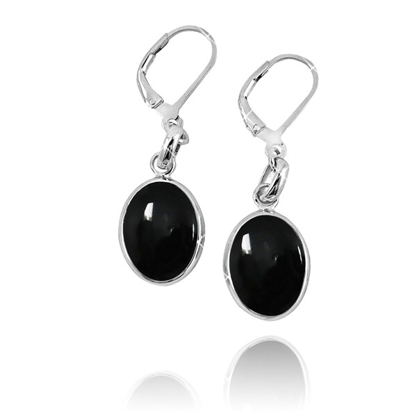 Black Onyx Earrings - 925 Sterling silver Dangling Earrings with Black Onyx Stones - Hand Made - Boho Jewelry - Natural Stones