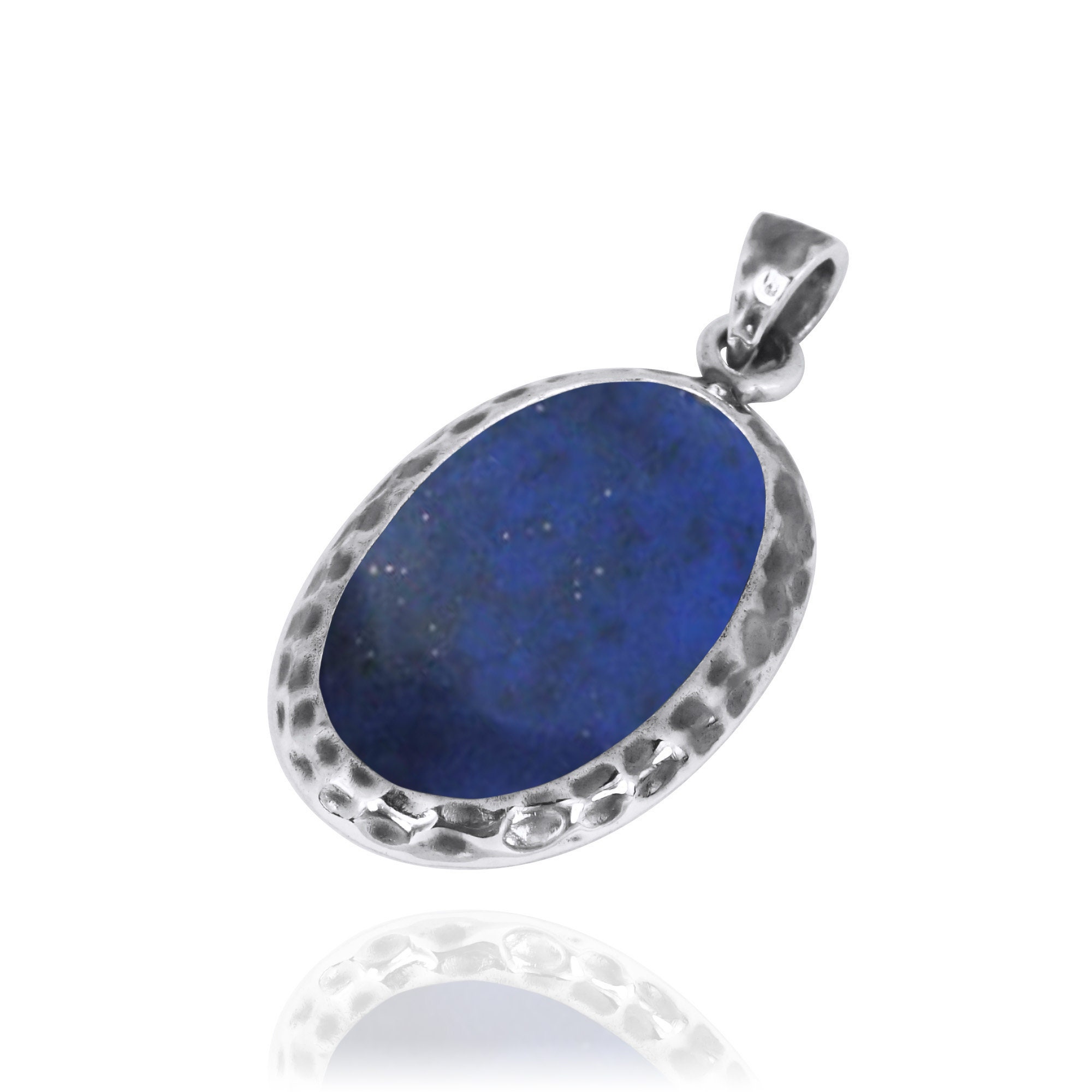 Jeweloporium Collana Boho In Argento 925 Fatto A Mano Con Pietre Di Luna, Lapislazzuli, Onice E Granato