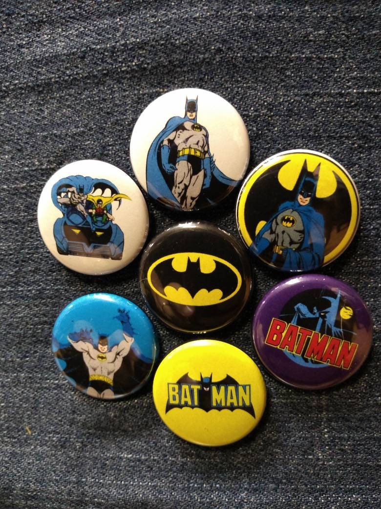 Batman Classic Button Set 1 Pins Pinback Buttons - Etsy Denmark
