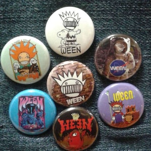 Ween 1" pinback buttons Set 3 of 5