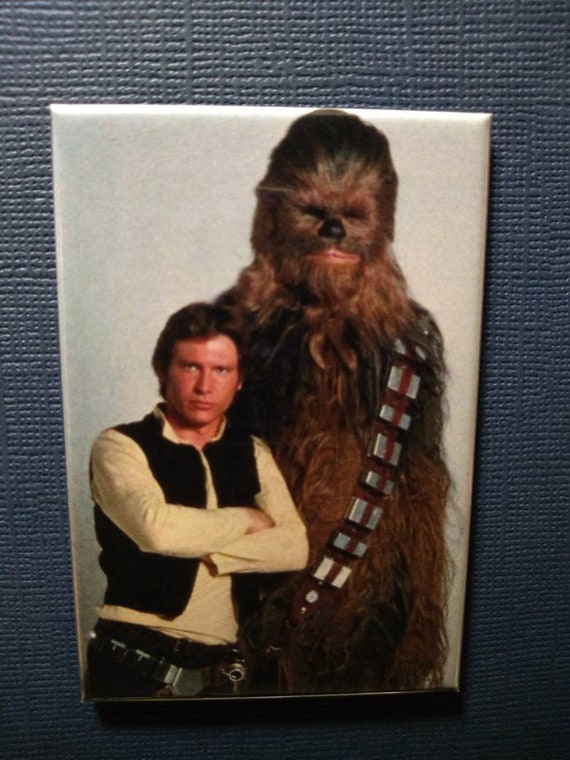 Han Solo And Chewbacca Refrigerator Fridge Magnet 2 X 3 Inch Star Wars