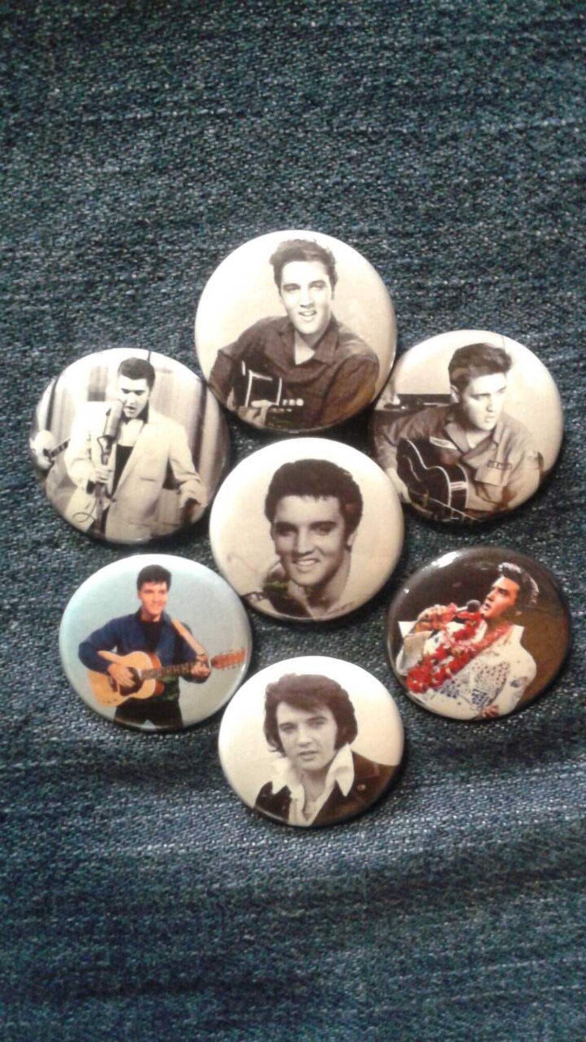 Elvis Presley button set 1 pinback King of Rock and Roll | Etsy