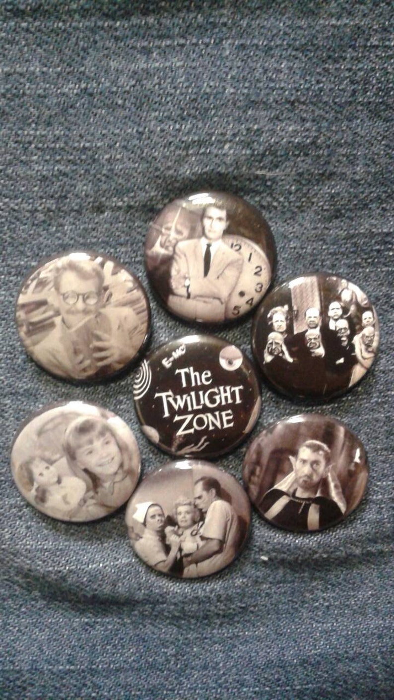 The Twilight Zone Button Set 1 Pinback Rod Serling Talky Etsy