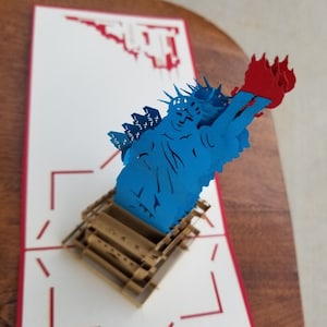 Statue of Liberty, New York, Architecture Pop Up Greeting Card