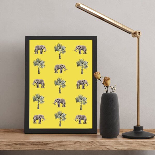 Elephant Wall Art Etsy