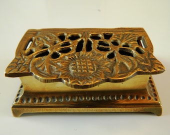 Art Nouveau Brass Stamp Box