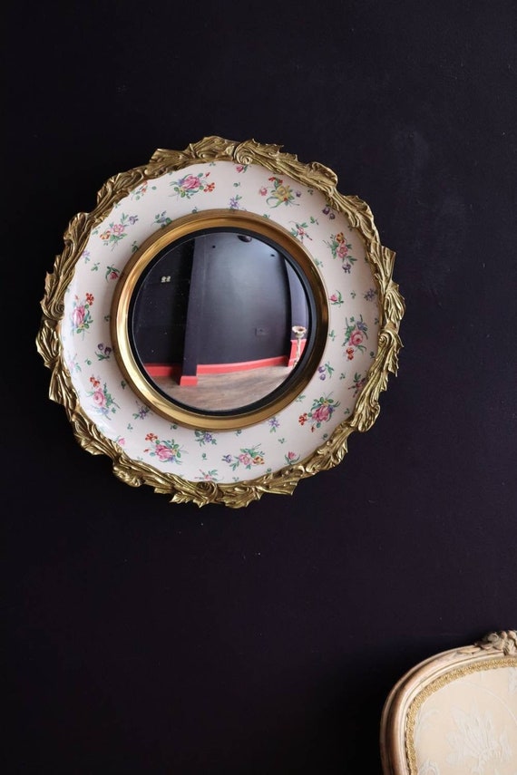 Vintage Wall Mirror Decor Clarice Cliff Ceramic Plate Cream Etsy