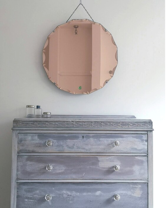 Sensational Round Mirror Art Deco Decor Wall Mirror Unique Etsy