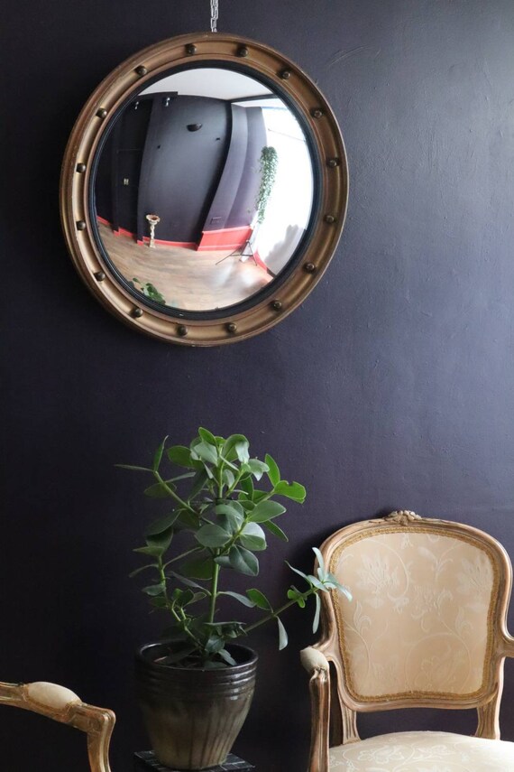 Impressive Large Convex Round Antique Wall Mirror Gold Frame Round Antique Wall Mirror Gold Frame