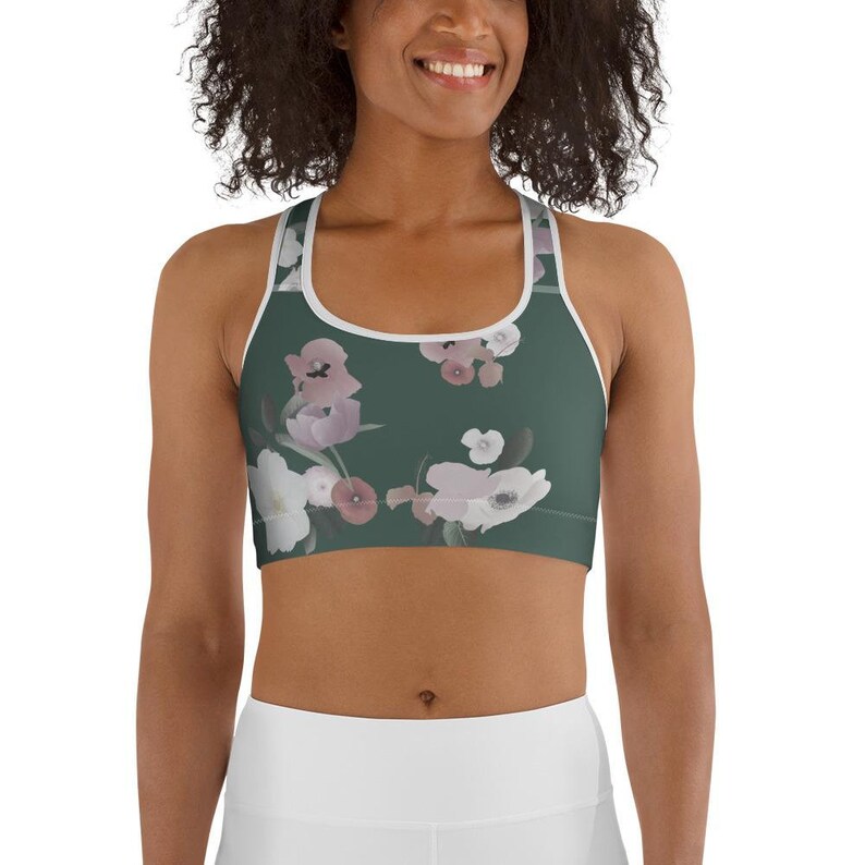 floral sports bra