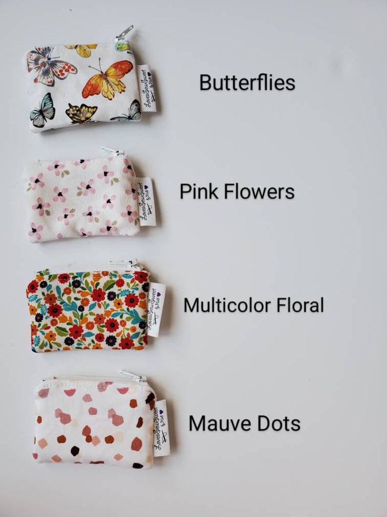 Mini Zippered Pouch Bobby Pin Holder Coin Purse Jewelry Etsy