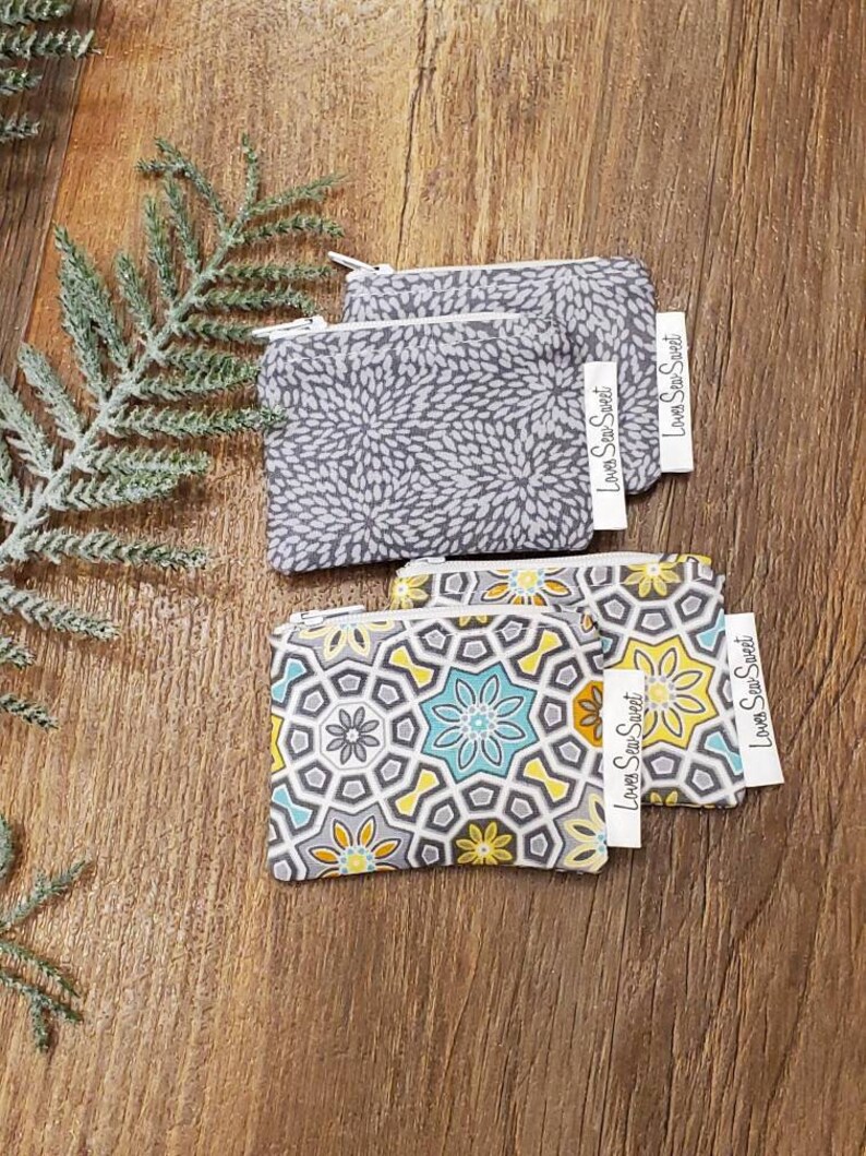 Mini Zippered Pouch Bobby Pin Holder Coin Purse Jewelry Etsy