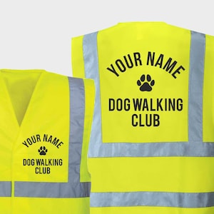 Personalisierter Hund Walking Polo HIVIS, Personalisiert mit Ihrem Namen, Hundezucht hivis, Bulldogge, Französische Bulldogge, Retriever, Pudel, Hundebesitzer