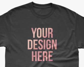 Custom Shirt, Personalised Shirt, Custom T-shirt, Custom tee Printing with your Logo or Design or Text, Rose Gold Silver - FREE UK SHIPPING