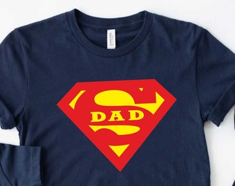 T-shirt super papa, cadeau héros pour la fête des pères