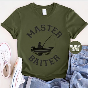 Master Baiter Unisex T-shirt, Fishing Gifts for Men, Bass Fishing, Fishy Tee, Fishing man shirt, Fisherman, Fish Lover, Hunting Shirt