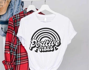 Positive Vibes T-Shirt – Uplifting Cotton Tee, Good Energy