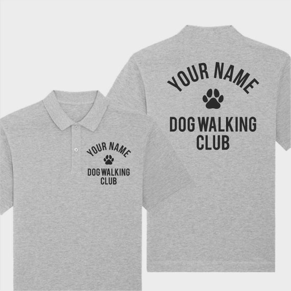 Personalized Dog Walking Polo Shirt, Personalised With Your