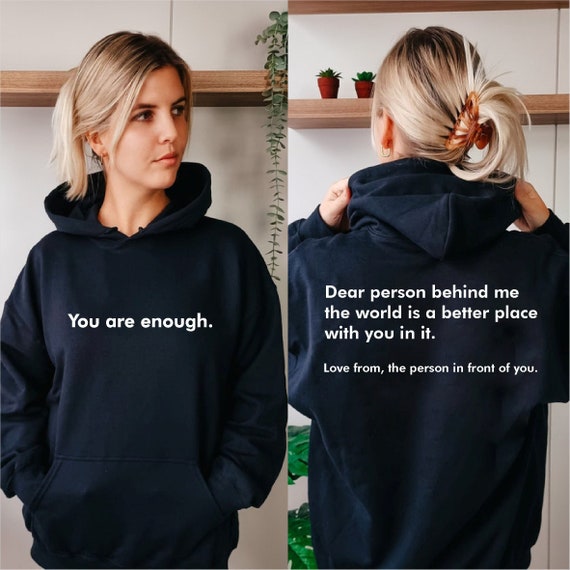 Dear Person Behind Me Hoodie, Self-care, Mental Health Awareness, Comfort  Clothing, Wellness, Empowerment, Body Positivity, 