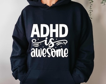 ADHDは最高！パーカー – ユニセックス グラフィックプルオーバー、メンタルヘルスギフト