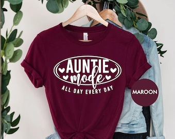 Camiseta "Auntie Mode" – Frase divertida sobre la tía, camiseta gráfica unisex