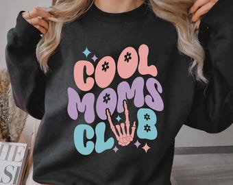Cool Moms Club Sweatshirt | Cosy Graphic Mum Jumper